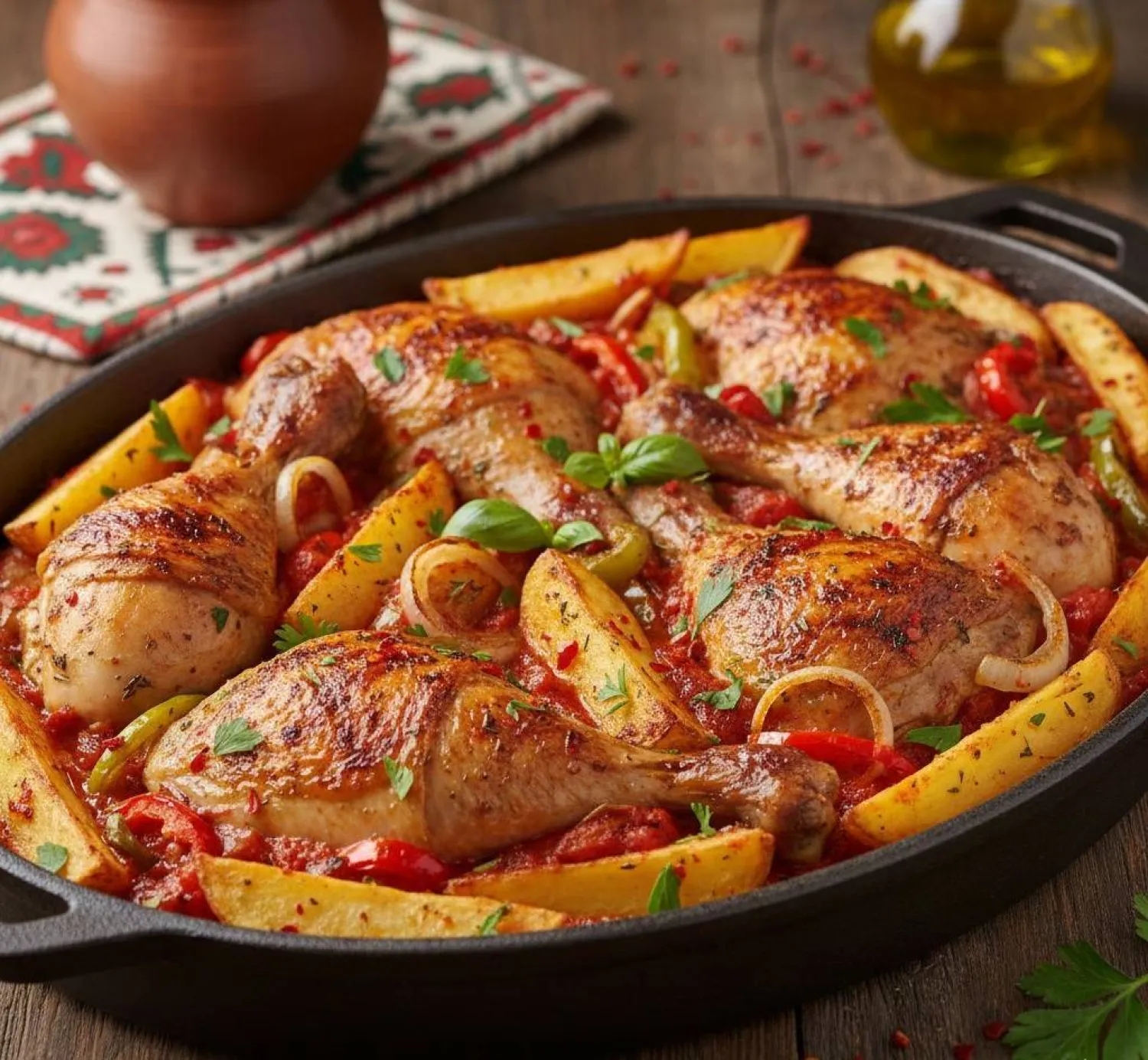 وجبة دجاج مصرية (صفحة تعليم وصفات للمبتدئين للاحتراف)