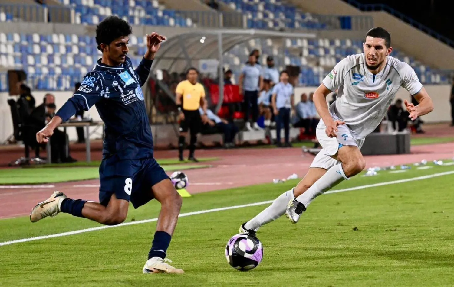 من المواجهة التي جمعت الأخدود والفتح في نجران (واس)