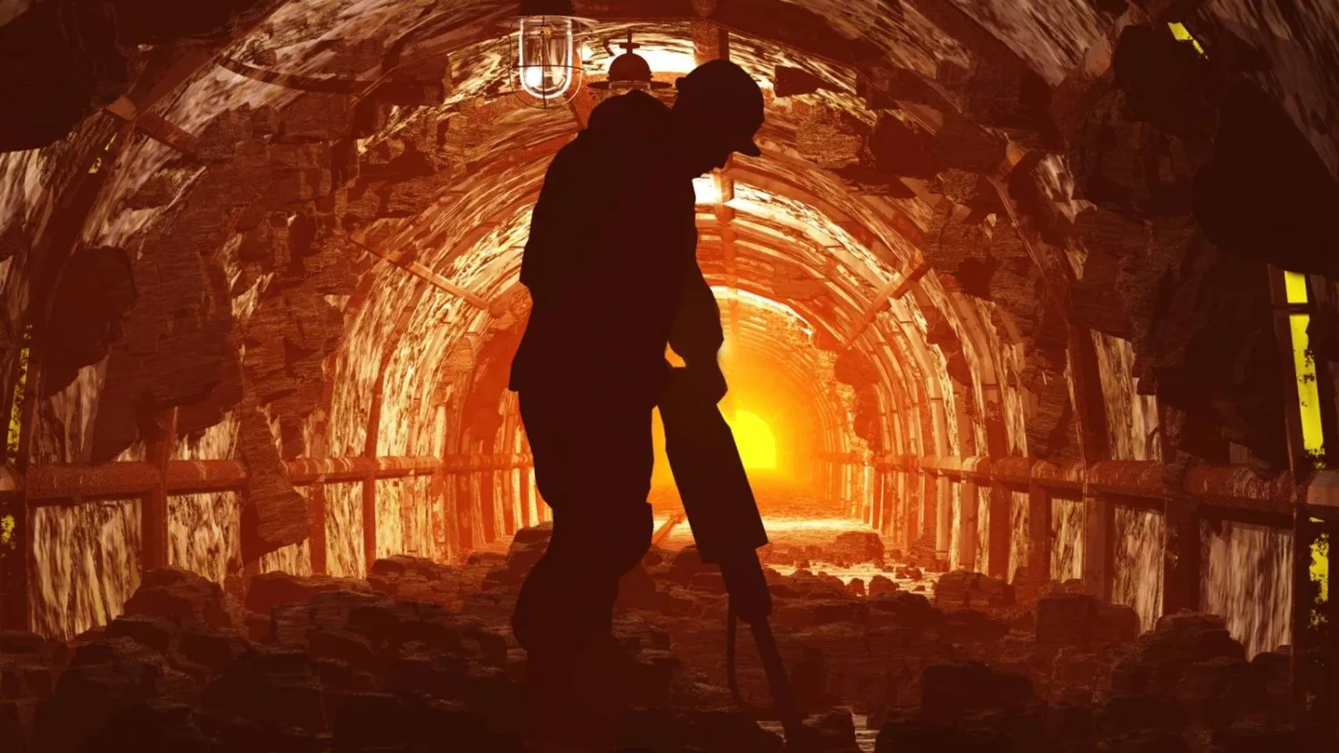 عامل يقوم بمهامه في الاستكشاف التعديني (رؤية 2030)