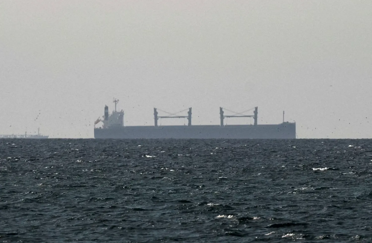 A cargo ship in the Gulf, near the Strait of Hormuz, as seen from northern Ras al-Khaimah, near the border with Oman’s Musandam governance, amid the US-Israeli conflict with Iran, in United Arab Emirates, March 11, 2026. REUTERS/Stringer/File Photo 