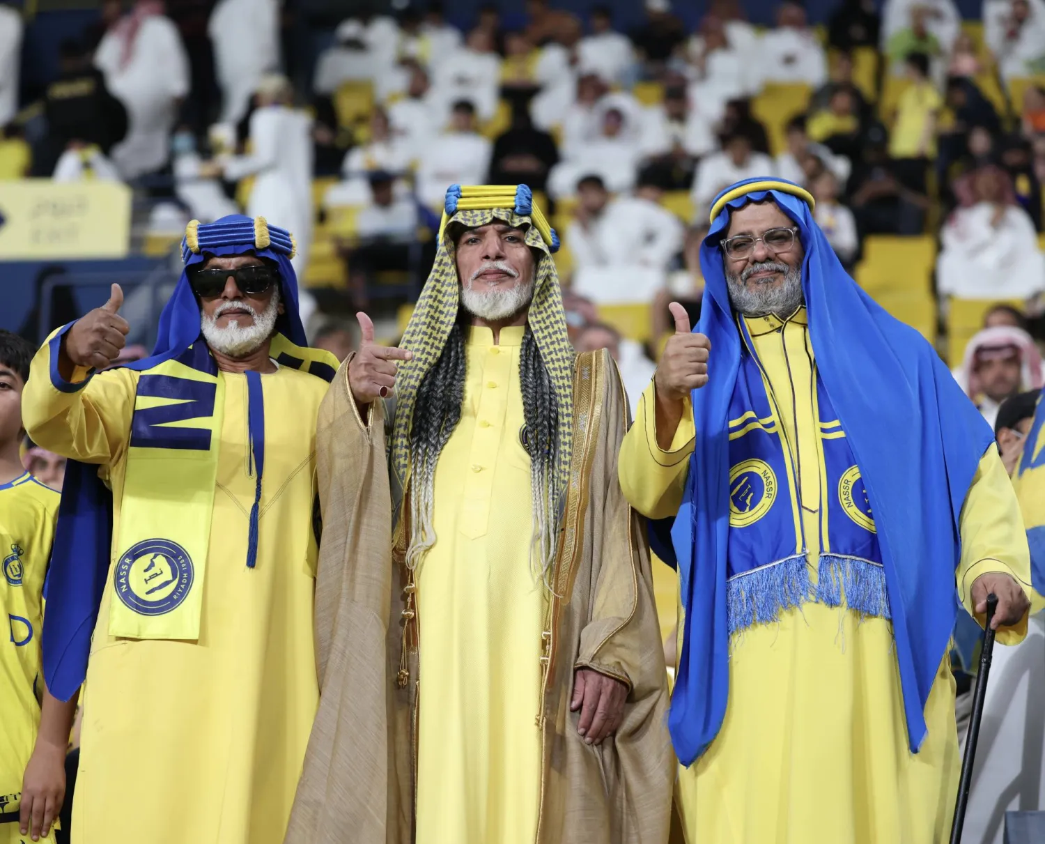 جمهور النصر يواصل مساندته للفريق في كافة المباريات (عبد العزيز النومان)