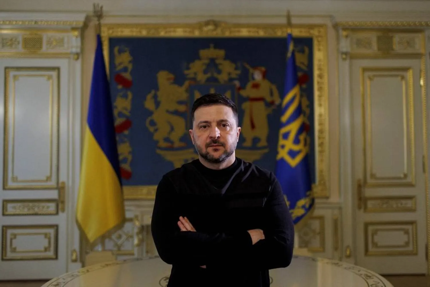 Ukraine's President Volodymyr Zelenskiy poses for a picture after an interview with Reuters, amid Russia's attack on Ukraine, in Kyiv, Ukraine March 25, 2026. (Reuters)