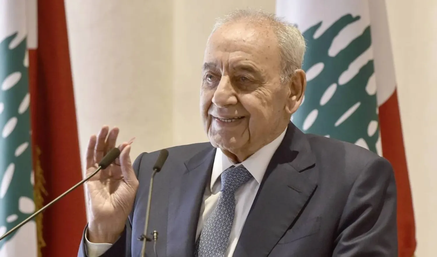 Lebanese Parliament Speaker Nabih. dpa