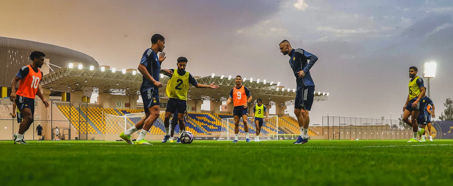من تدريبات النصر الأخيرة (موقع النادي)
