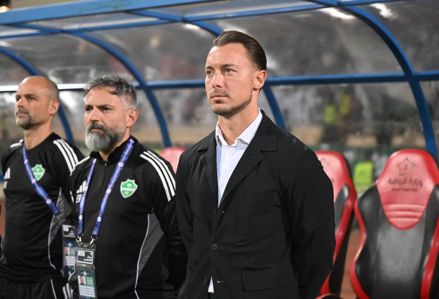 ماتياس يايسله مدرب فريق الأهلي (تصوير: بشير صالح) 