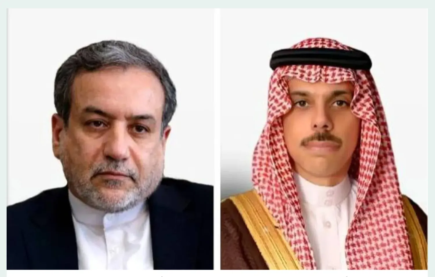 الأمير فيصل بن فرحان وزير الخارجية السعودي ووزير خارجية إيران عباس عراقجي (الشرق الأوسط)