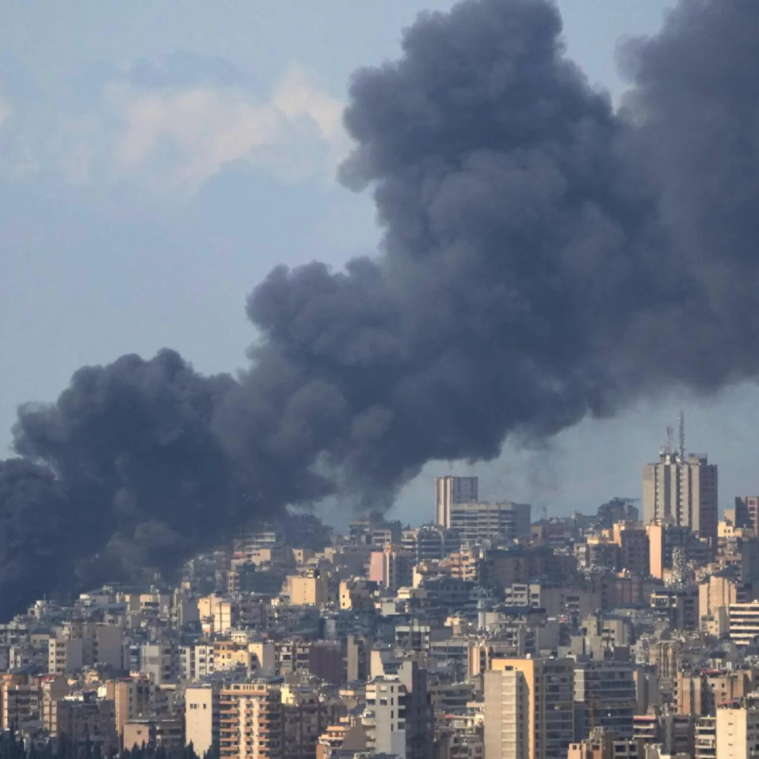 Smoke rises following an Israeli airstrike on a building in Beirut, Lebanon, on April 8, 2026. Hassan Ammar, AP