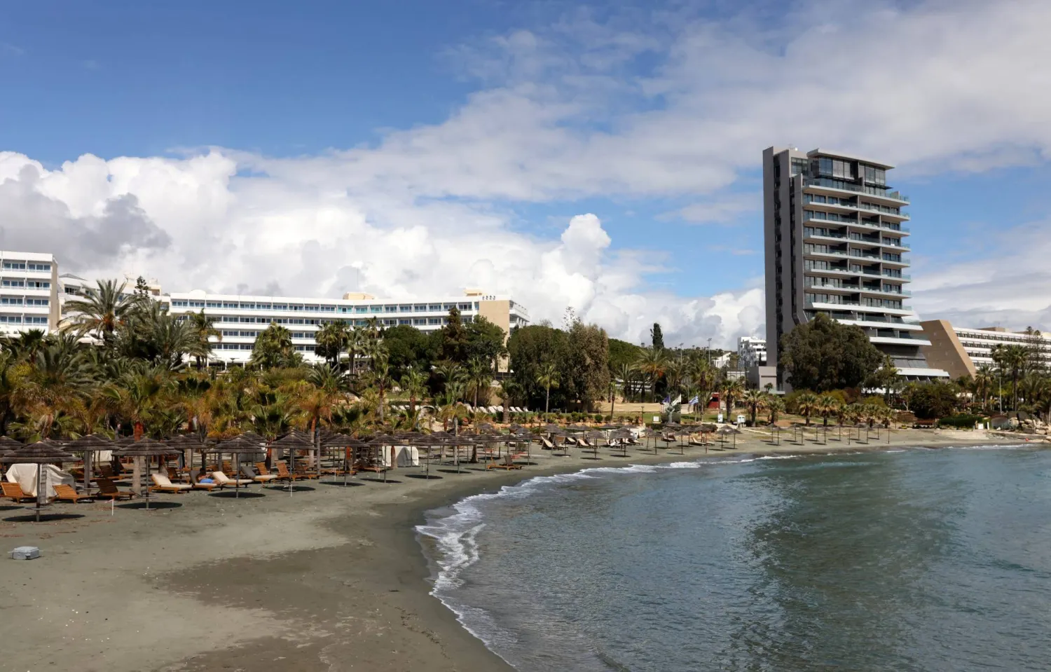 A general view of a beach in Limassol, Cyprus, March 24, 2026. REUTERS/Yiannis Kourtoglou