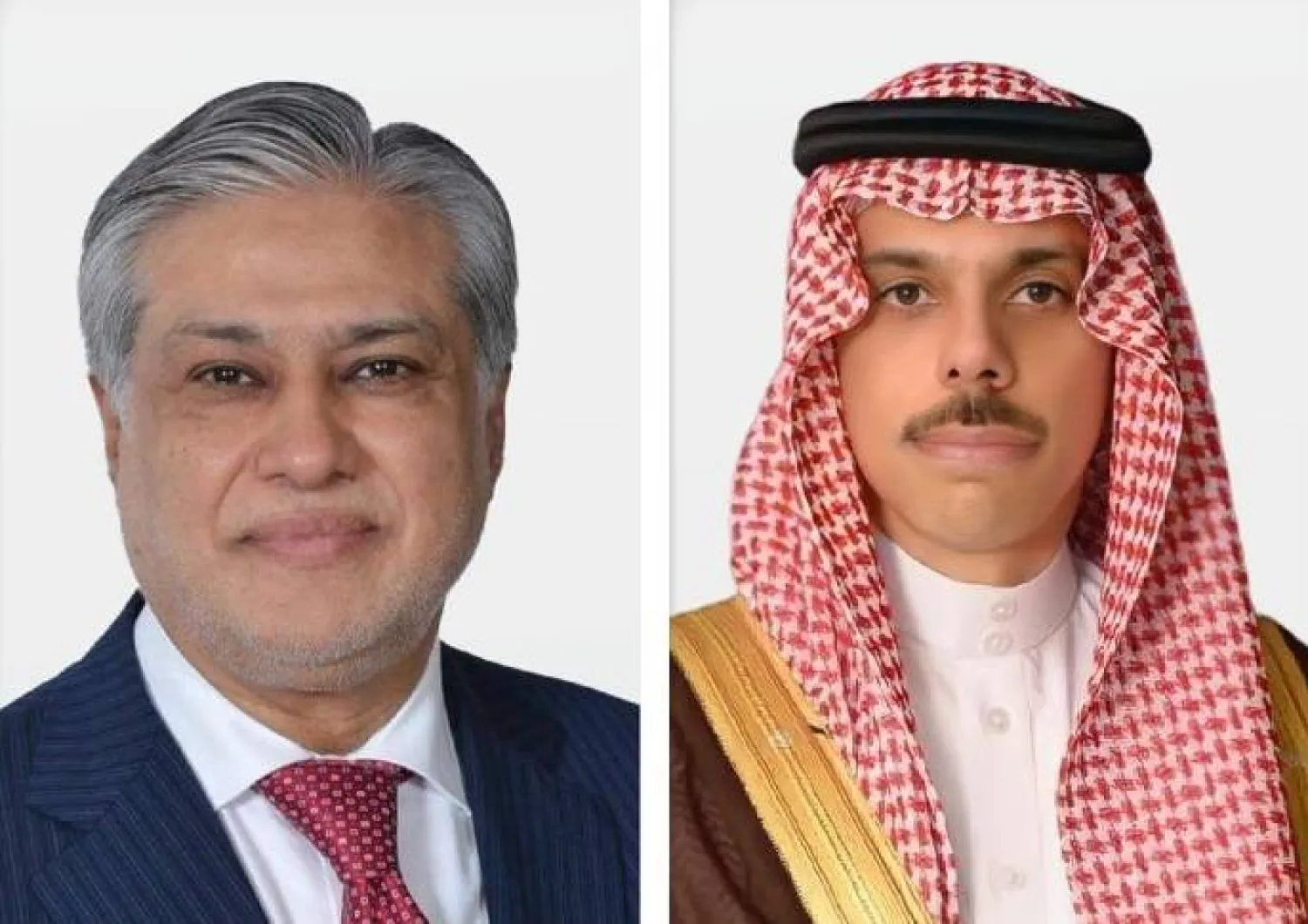 الأمير فيصل بن فرحان والوزير محمد إسحاق دار (الخارجية السعودية)