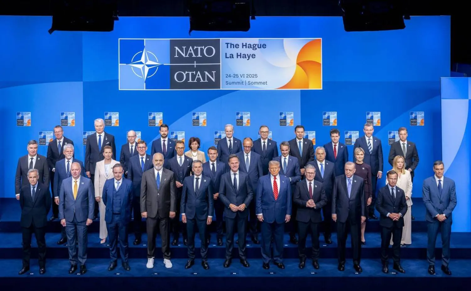 Commemorative photo of NATO leaders in The Hague in 2025 (Turkish Presidency).