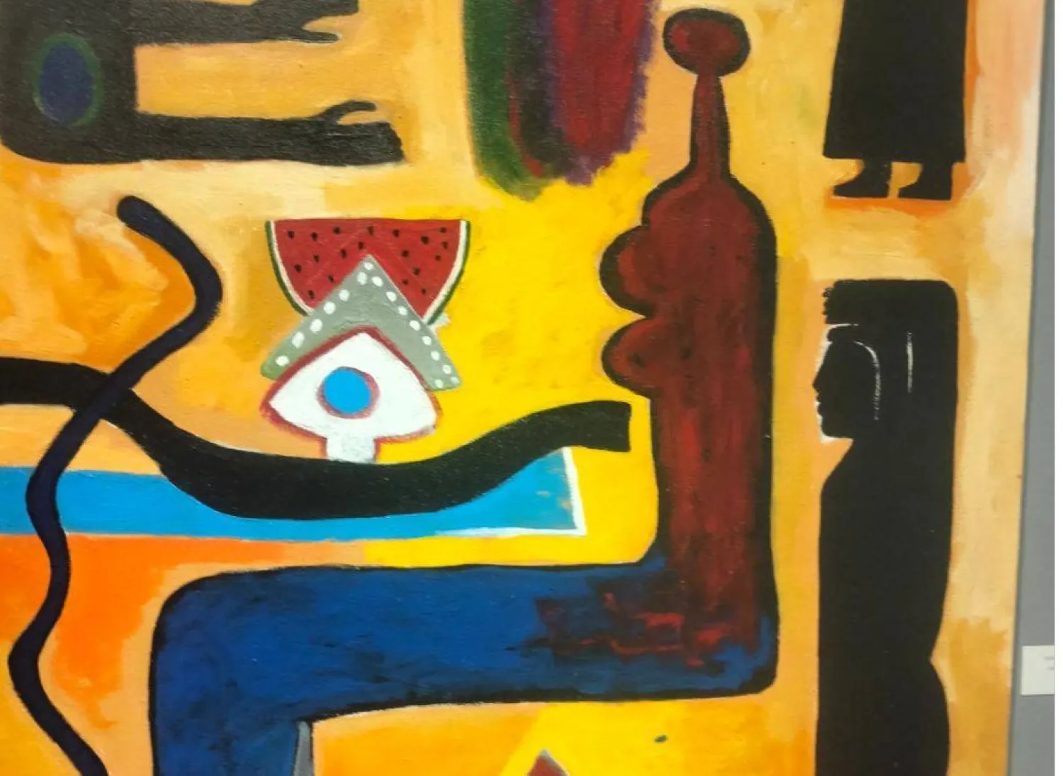 من لوحات الفنان حسن غانم (الشرق الأوسط)