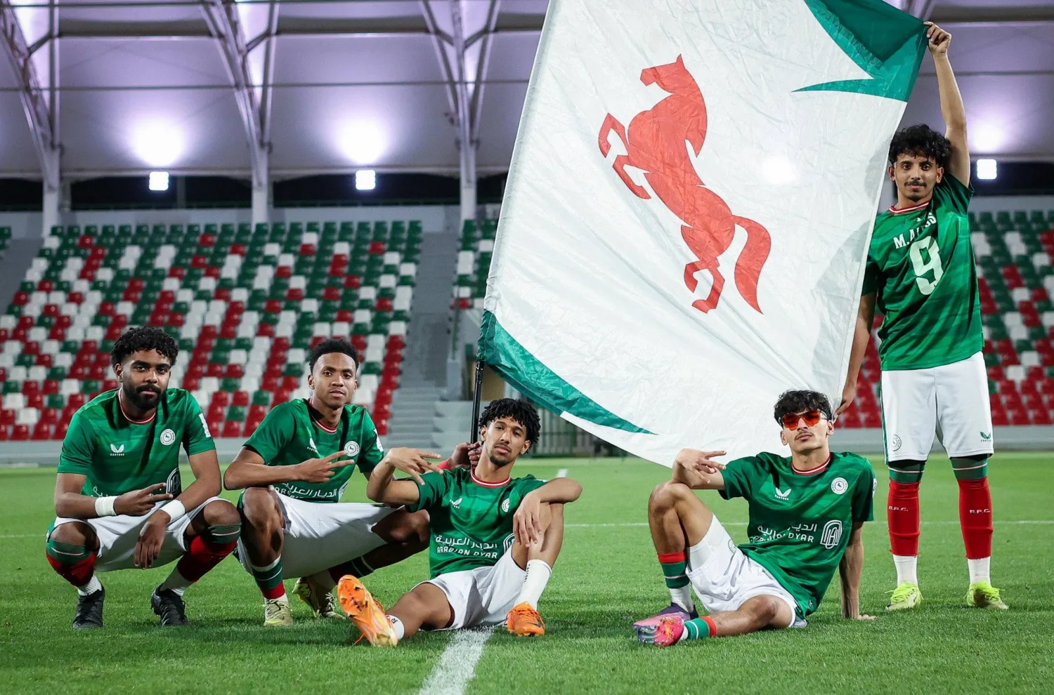 فرحة اتفاقية بعد الفوز العريض على الخليج (موقع نادي الاتفاق)