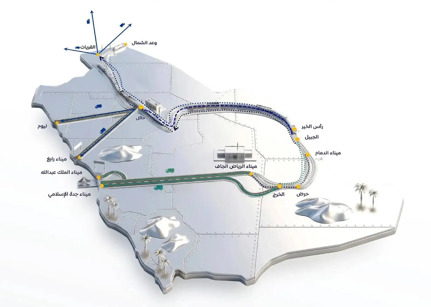 تسهم المسارات الجديدة في نقل مختلف أنواع البضائع وتمكين سلاسل الإمداد الوطنية (سار)