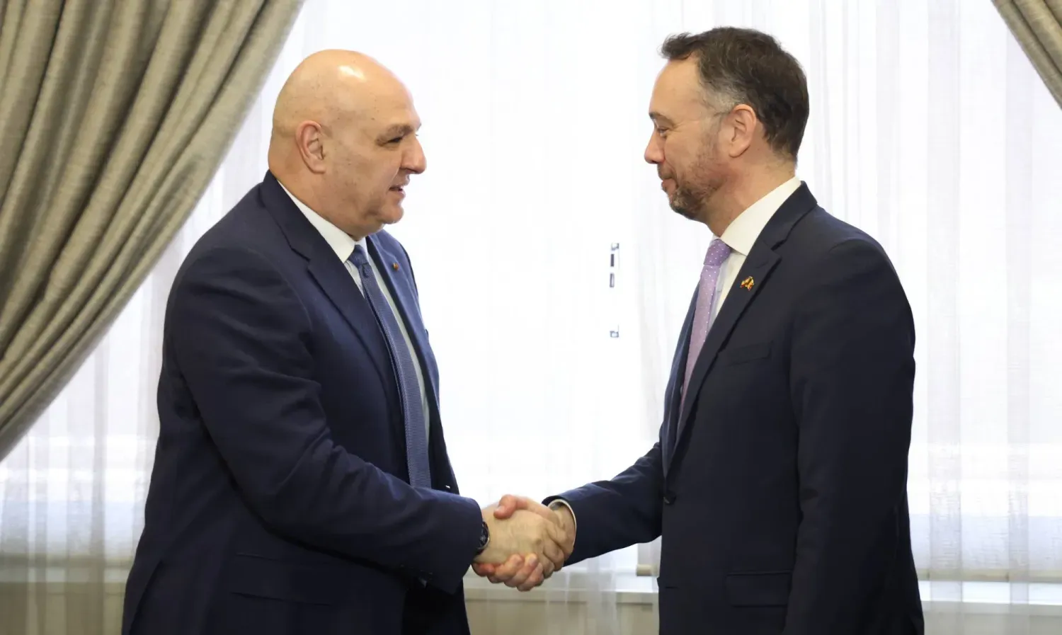 Lübnan Cumhurbaşkanı Joseph Avn, Belçika Başbakan Yardımcısı ve Dışişleri Bakanı Maxime Prevot'u kabul etti (DPA)