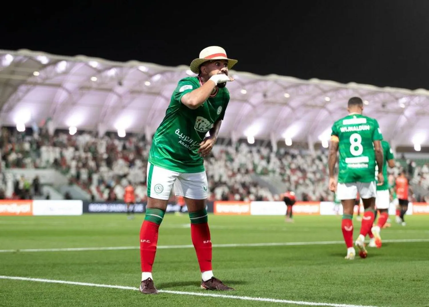 خالد الغنام وفرحة لم تكتمل أمام الرياض (موقع نادي الاتفاق)