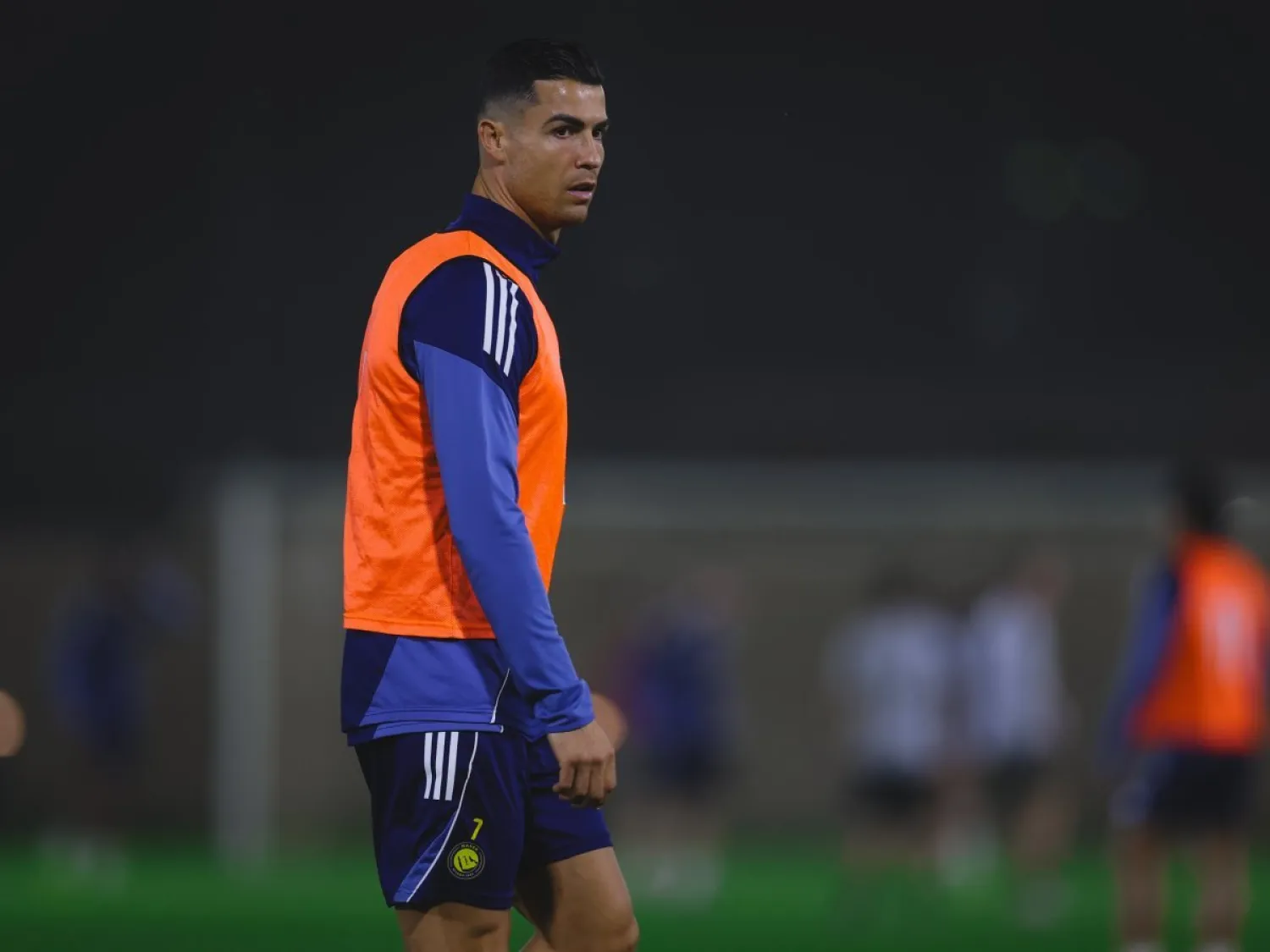 رونالدو خلال تدريبات النصر الأخيرة (موقع النادي)