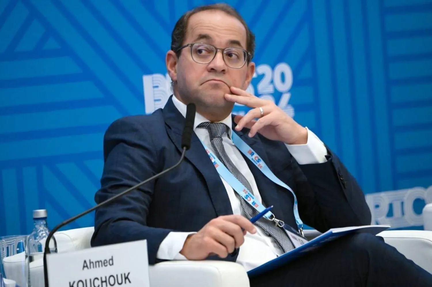وزير المالية المصري أحمد كجوك خلال اجتماع وزراء المالية ومحافظي البنوك المركزية بدول «البريكس» بموسكو (الشرق الأوسط)