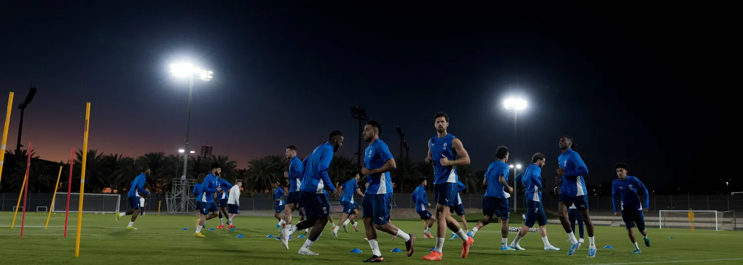 من تدريبات الهلال الأخيرة في جدة (موقع النادي)