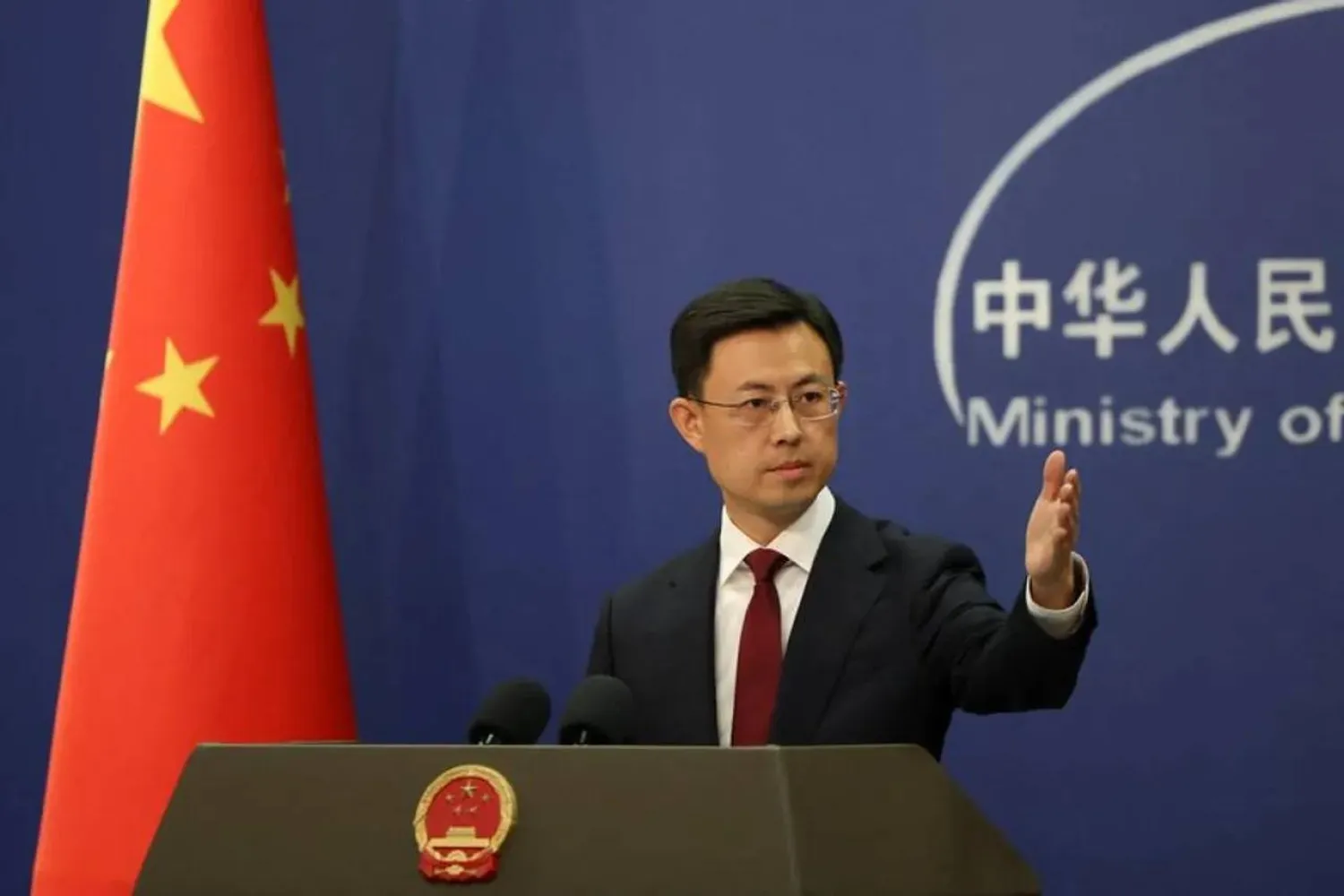 Chinese foreign ministry spokesperson Guo Jiakun answers a journalist's question during a press briefing in Beijing, China, January 7, 2025. (Reuters) 
