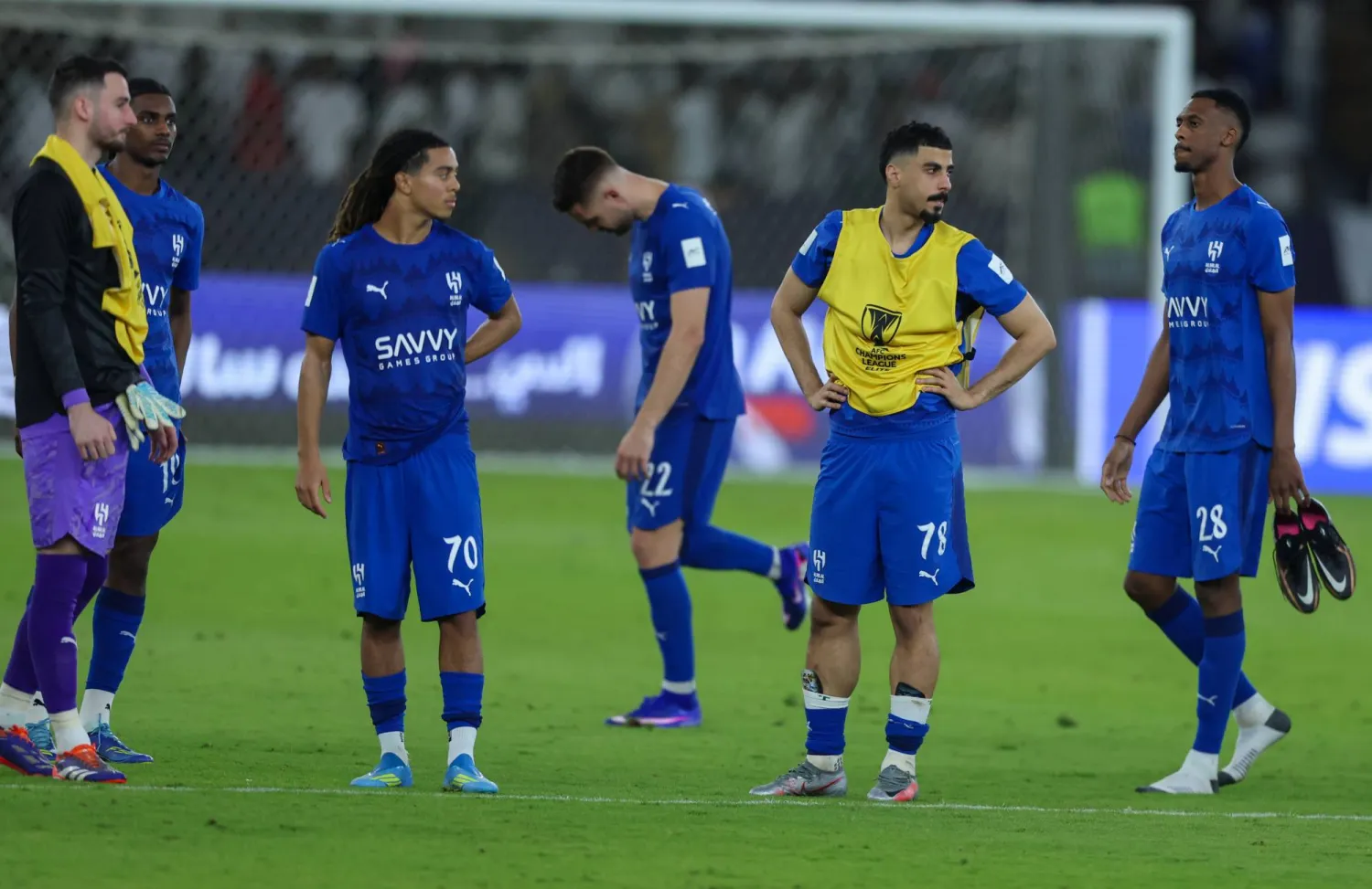 حسرة كبيرة بدا عليها فريق الهلال بعد الخروج الآسيوي (تصوير: محمد المانع)