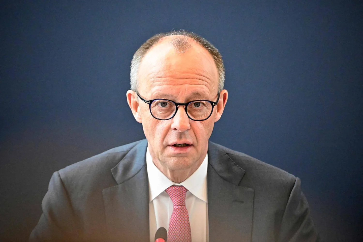  German Chancellor and leader of Germany's Christian Democratic Union (CDU) Friedrich Merz attends the CDU's leadership meeting at the party's headquarters in Berlin, on April 13, 2026. (AFP) 