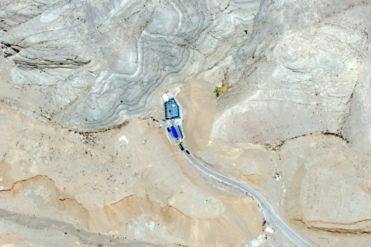 This image from an Airbus Defense and Space's Pléiades Neo satellite shows a truck that analysts believe was carrying highly enriched uranium to a tunnel in the compound of the Isfahan Nuclear Technology Center, in Isfahan, Iran, June 9, 2025. (AP) 