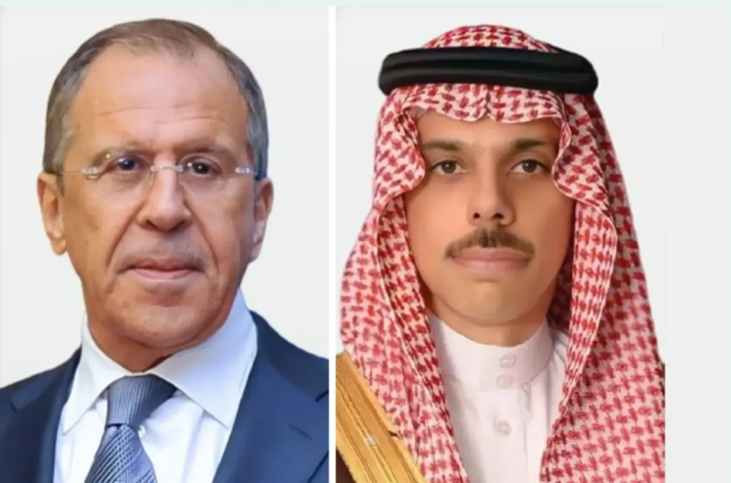 وزير الخارجية السعودي الأمير فيصل بن فرحان ونظيره الروسي سيرغي لافروف (الشرق الأوسط)