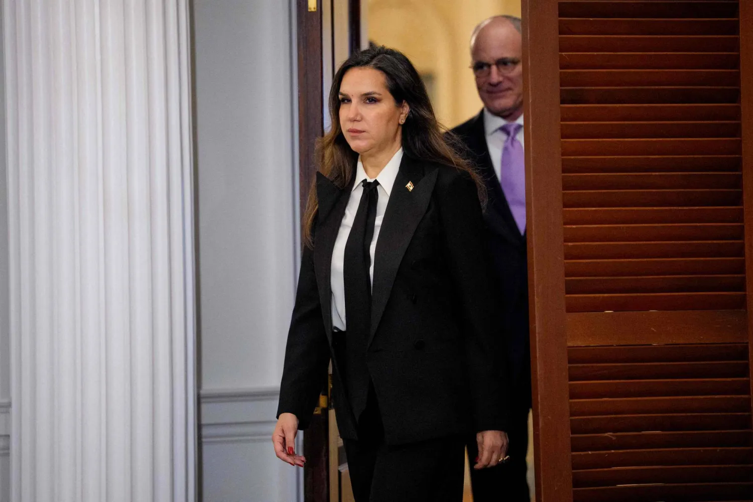 ندى حمادة معوّض سفيرة لبنان في واشنطن التي مثّلت بلادها في المباحثات (أ.ف.ب)