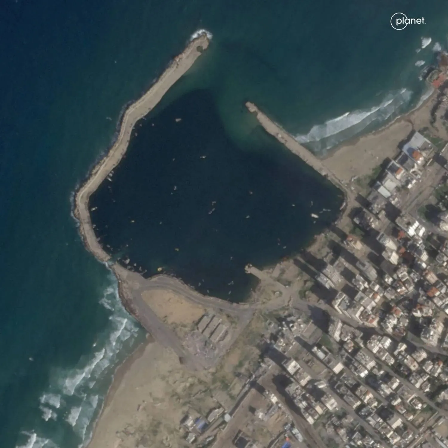 A satellite image of Gaza port. (Reuters  file)