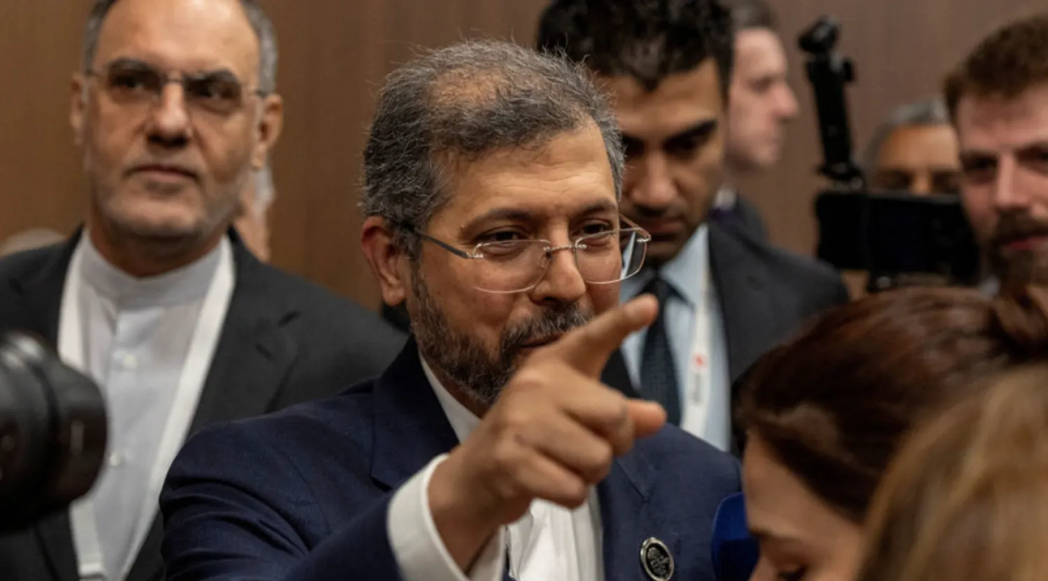 Iranian Deputy Foreign Minister Saeed Khatibzadeh speaks to reporters as he attends Antalya Diplomacy Forum in Antalya, Türkiye, April 18, 2026. REUTERS/Umit Bektas 