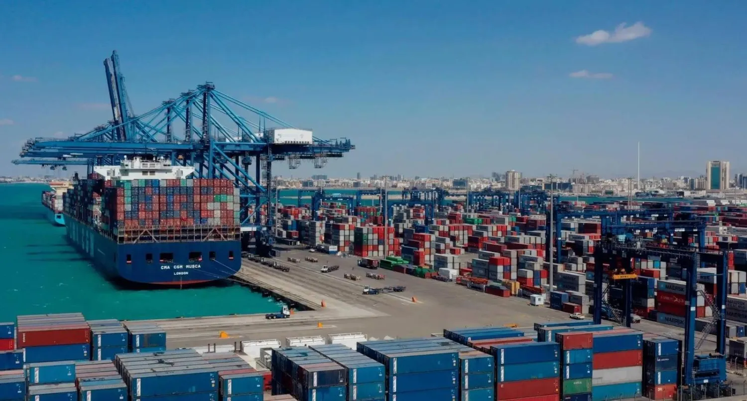 Containers are seen at a port in Saudi Arabia. (SPA)