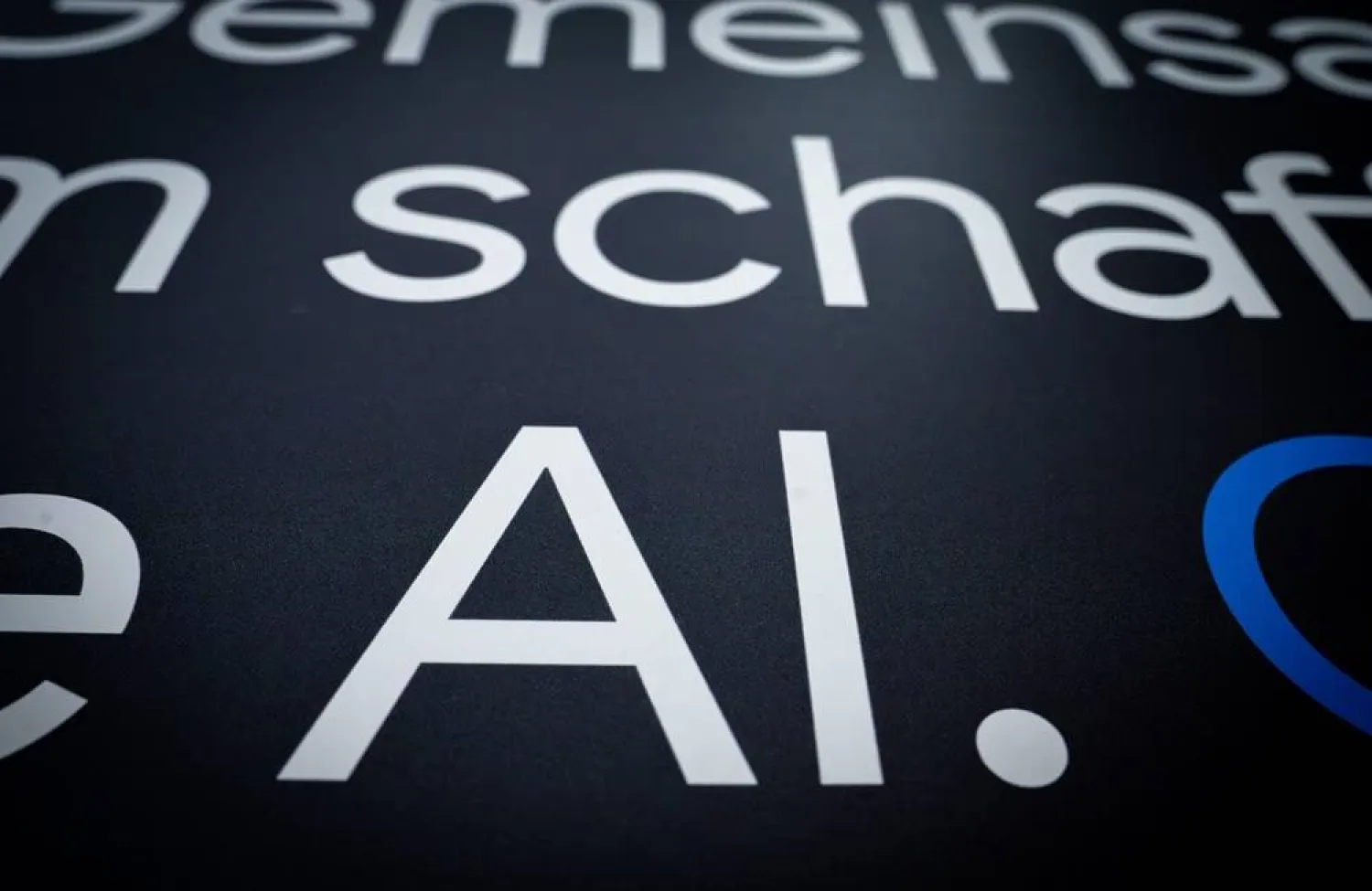 05 March 2026, Berlin: The letters "AI" for Artificial Intelligence are displayed on a wall during the opening of the Google AI Center Berlin. (dpa) 