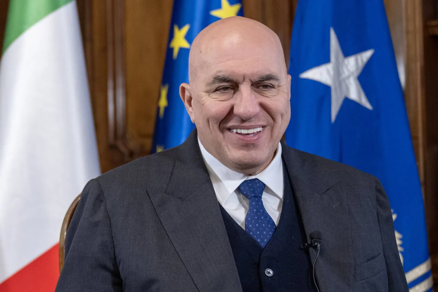 Italian Defense Minister Guido Crosetto. (Asharq Al-Awsat)