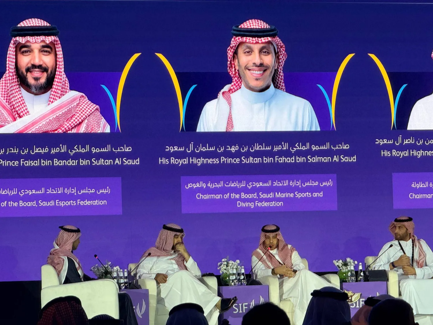 جانب من جلسة «الرياضات كمنصات استثمارية للنمو» (الشرق الأوسط)