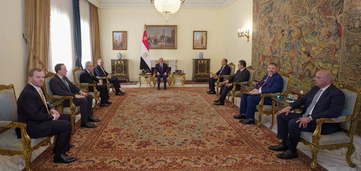 السيسي خلال لقاء المبعوث الأميركي مسعد بولس في القاهرة يوم الاثنين (الرئاسة المصرية)