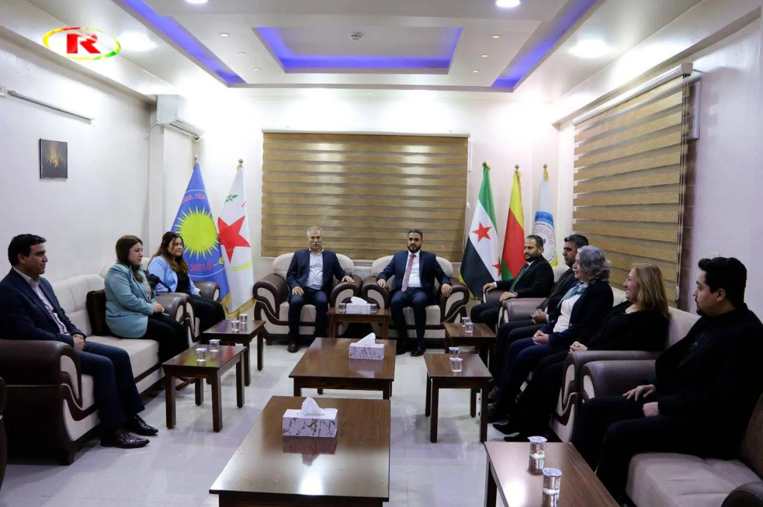 الوفد الرئاسي الحكومي في اجتماع مع الإدارة الذاتية في الحسكة (روناهي)