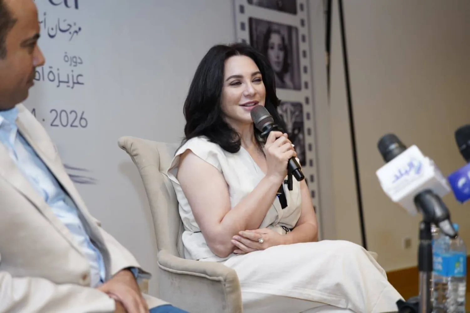 تحدثت عن أحدث أفلامها (مهرجان أسوان لأفلام المرأة)