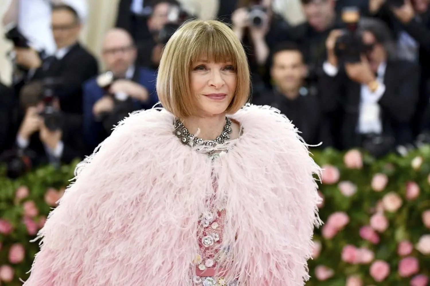 ogue editor Anna Wintour attends The Metropolitan Museum of Art's Costume Institute benefit gala on May 6, 2019, in New York. (AP)