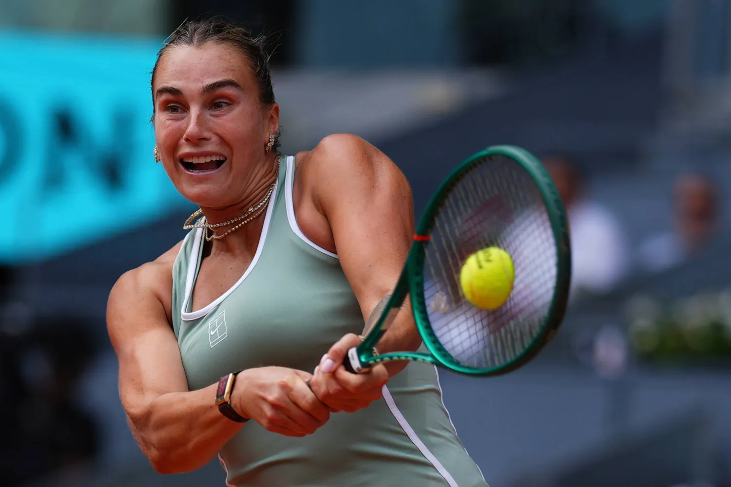 سابالينكا خلال المواجهة (أ.ب)