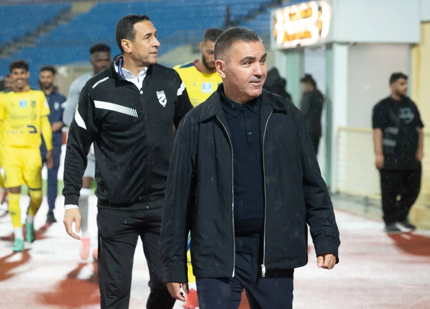 جلال قادري مدرب الحزم بعد نهاية المباراة (موقع النادي)