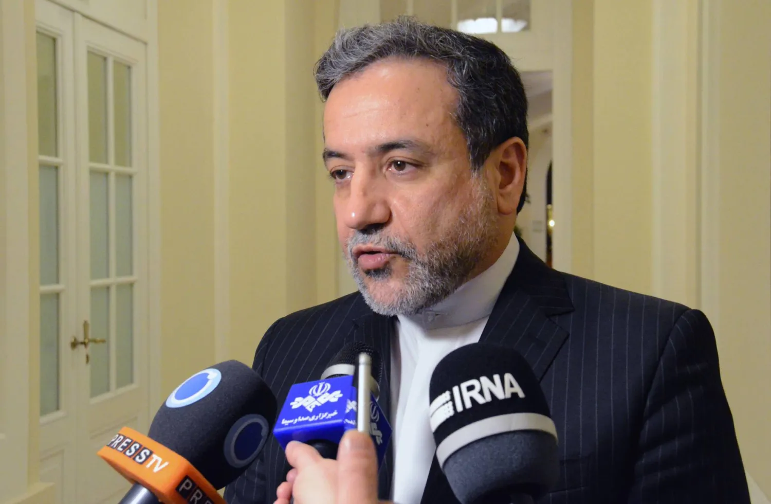 16 March 2018, Austria, Vienna: Abbas Araghchi, Then Deputy Foreign Minister of Iran, gives an interview in Vienna. (dpa)