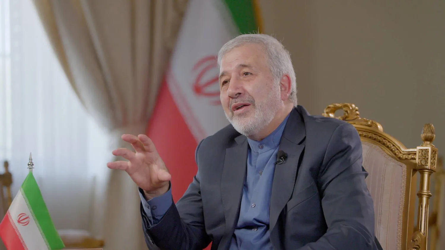 Iran’s Ambassador to Saudi Arabia Alireza Enayati speaks to Asharq Al-Awsat. (Turky Al-Agili)