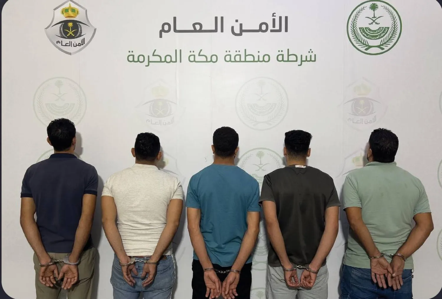 شرطة مكة المكرمة قبضت على 5 مقيمين مصريين لمخالفتهم أنظمة وتعليمات الحج (وزارة الداخلية السعودية)