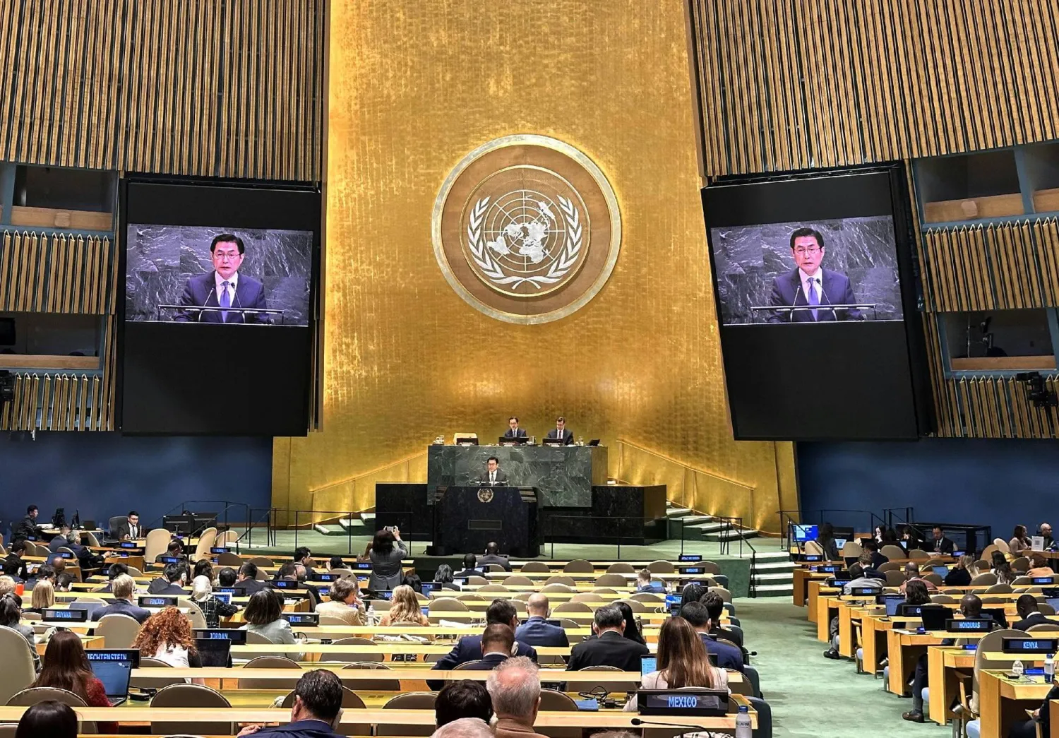 من فعاليات مؤتمر استعراض معاهدة عدم انتشار الأسلحة النووية في مقر الأمم المتحدة بمدينة نيويورك (إ.ب.أ)