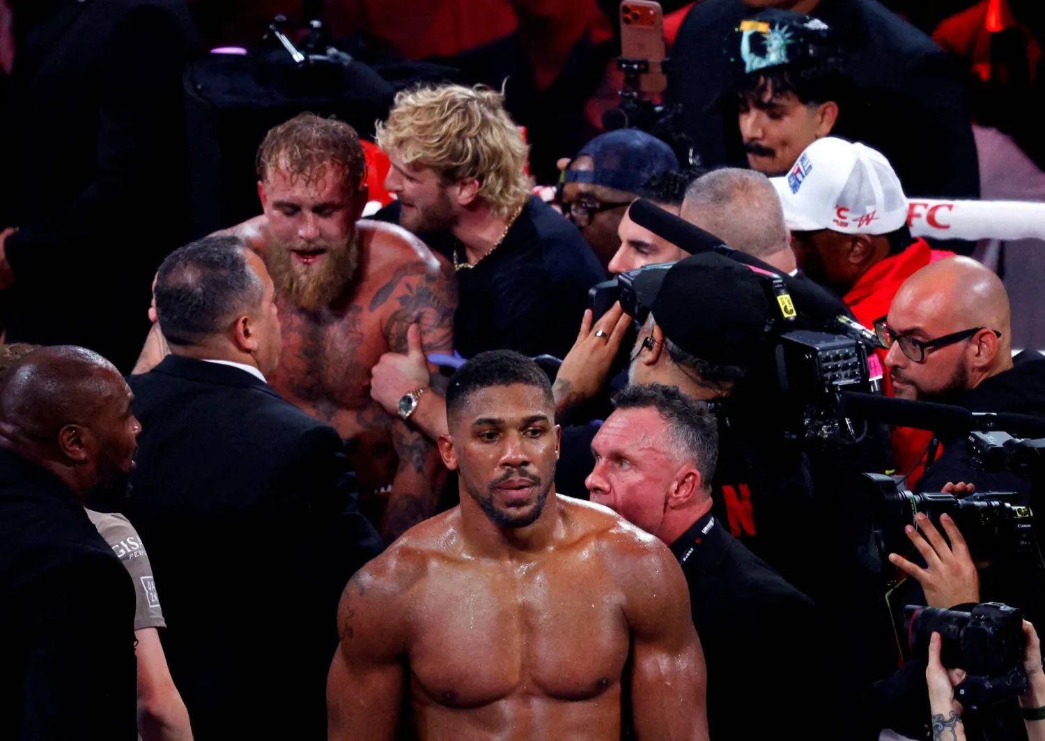 Boxing - Jake Paul v Anthony Joshua - Kaseya Center, Miami, Florida, US - December 19, 2025 Anthony Joshua after winning his fight against Jake Paul. (Reuters)