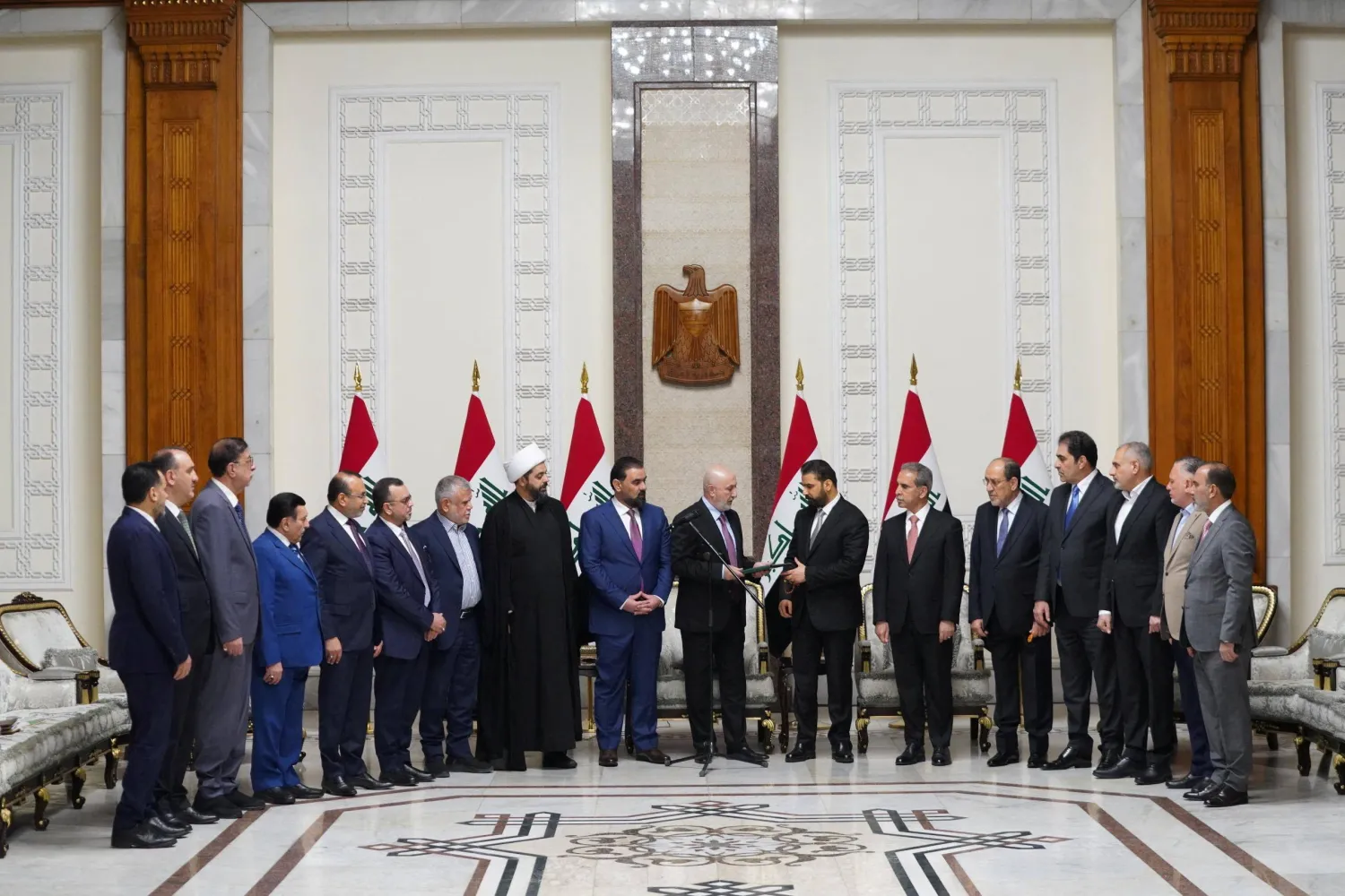 الرئيس العراقي نزار آميدي يكلف علي الزيدي تشكيل الحكومة الجديدة يوم 27 أبريل 2026 (رويترز)