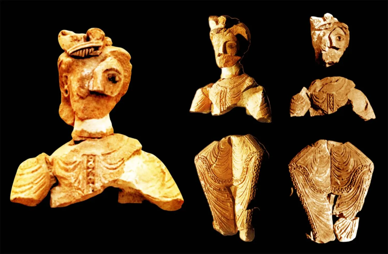  نصب من محفوظات متحف دمشق الوطني مصدره قصر الحير الغربي