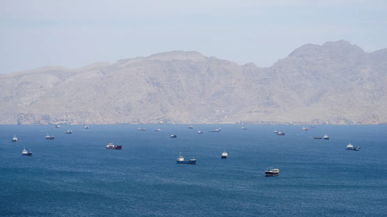 Vessels in the Strait of Hormuz, Musandam, Oman, April 27, 2026. REUTERS/Stringer