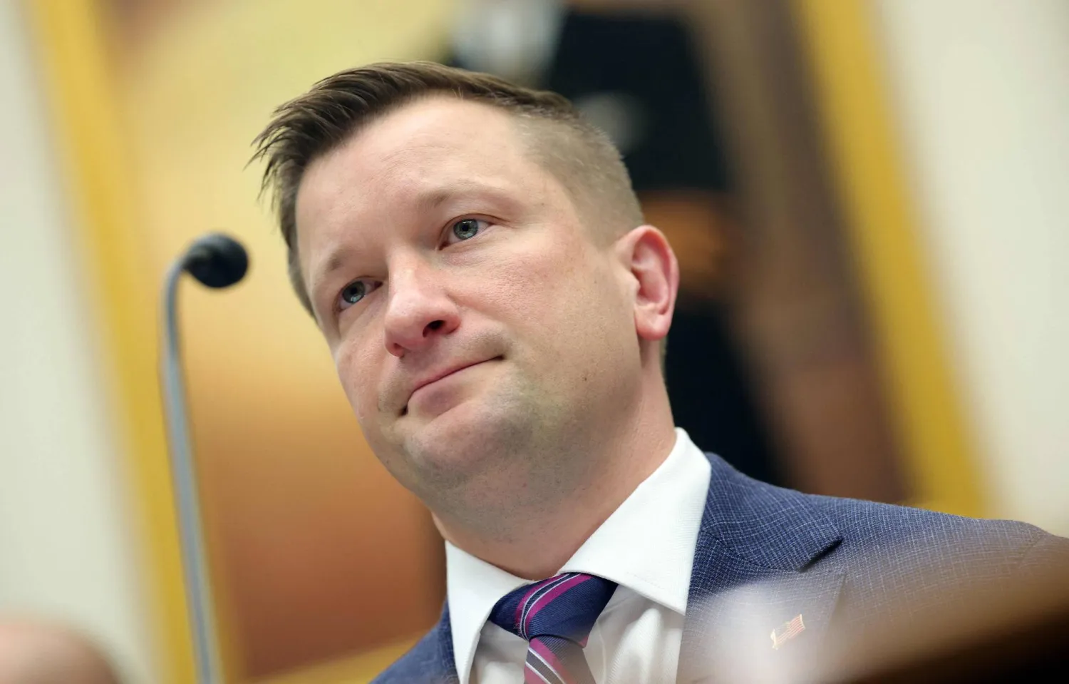 جولز هيرست خلال جلسة استماع بمجلس النواب الأميركي الأربعاء (أ.ف.ب)