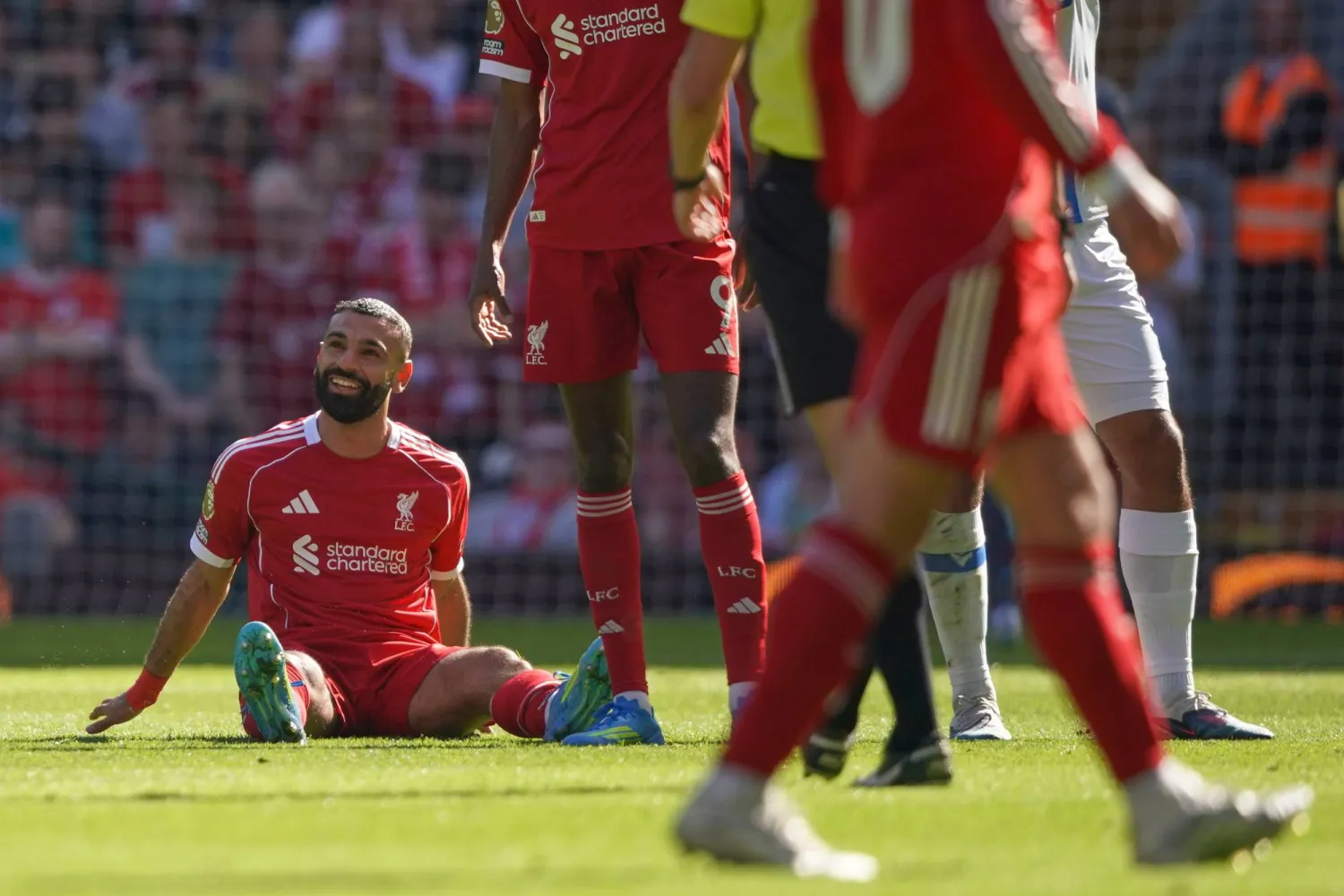 ليفربول أكد أن إصابة صلاح ليست مقلقة (أ.ب)